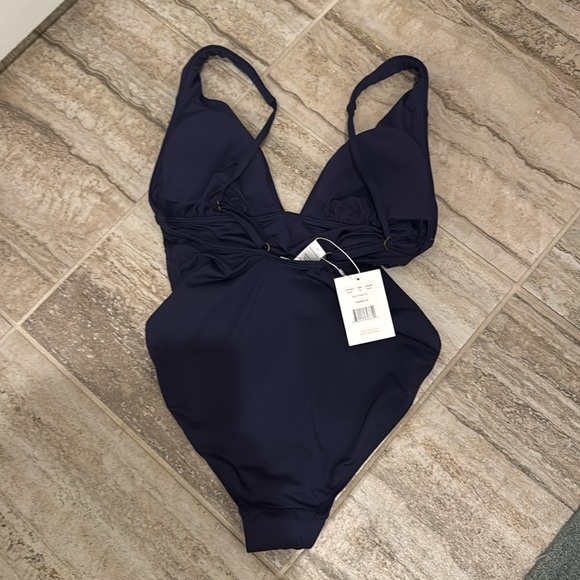 NWT Andie  One Piece Swimsuit Navy Blue Size Medium - Picture 8 of 12